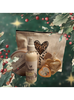 Trousse de toilette LOVE - cosmétiques lait d'ânesse