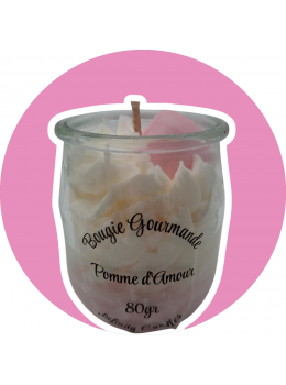 BOUGIE GOURMANDE - 80gr - parfum POMME D'AMOUR