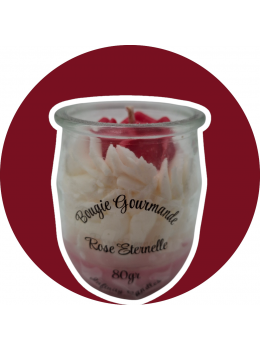 BOUGIE GOURMANDE - 80gr - parfum ROSE ETERNELLE