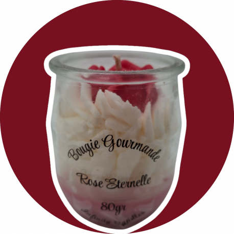 BOUGIE GOURMANDE - 80gr - parfum ROSE ETERNELLE